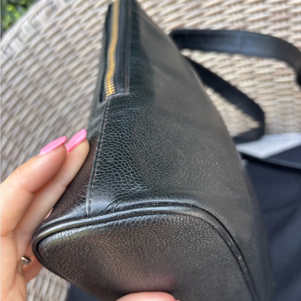 Authentic CHANEL DOME timeless CC double zipper black caviar tote - Picture 8 of 16